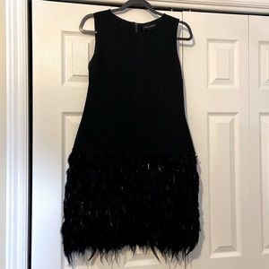 Pink Tartan Dress with Extraordinary Feather Skirt